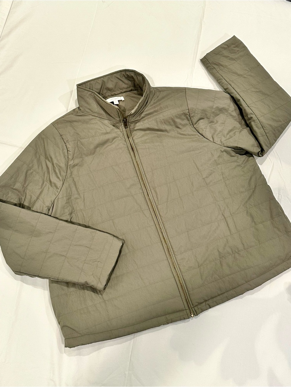 Quilted Swing Jacket in Light Olive (2XL)